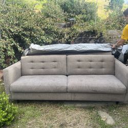 FREE 8ft Mid Century Style Sofa Bed - Pull Out - Grey
