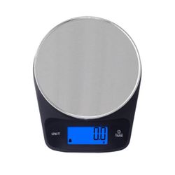 Mainstays Waterproof Digital Kitchen Scale With Blue Backlit - Black