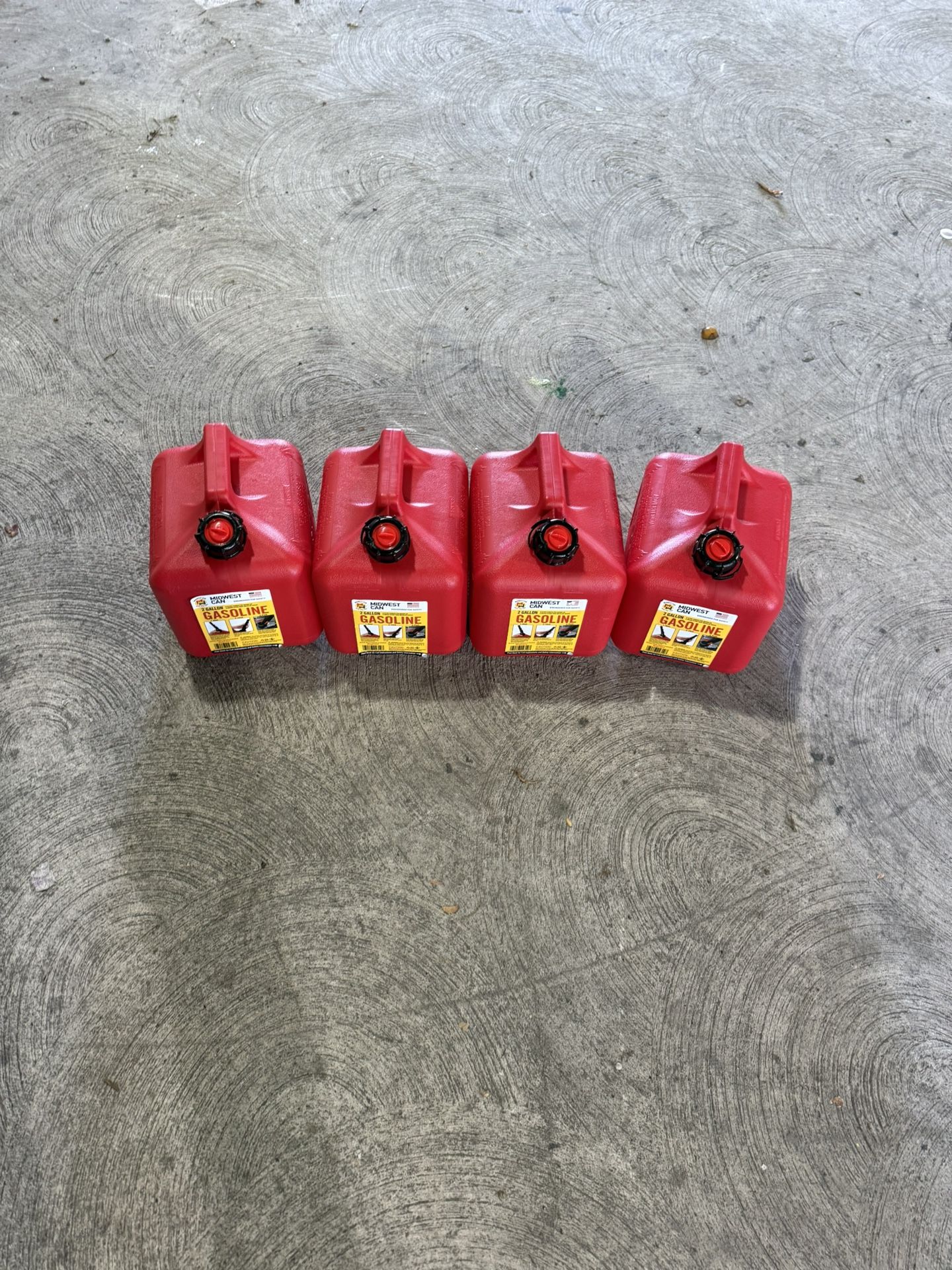 4 Brand New 2 Gallon Gas Cans
