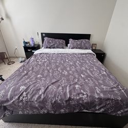 IKEA MALM Bed Frame – Black-Brown | [Queen/King] | Great Condition