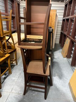 Set of 2 Counter Height Upholstered Chairs – $75 OBO