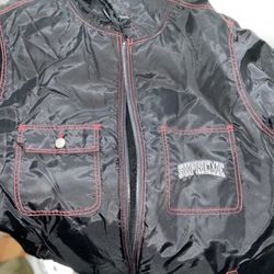 Supreme Sherpa lined nylon zip up jacket