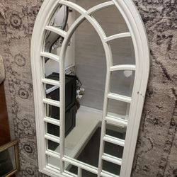 Farmhouse Arched Window Wall Mirror 