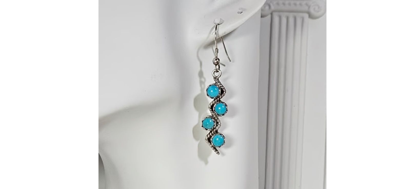 Sterling Silver & Turquoise Earrings Vintage