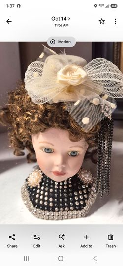 Handmade figures doll head for decorating $ 20.00