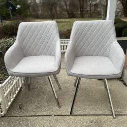 New Light Gray Side Chairs Set Of 2