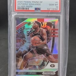 Prizm Dp Silver Anthony Edwards Psa 10 Rookie