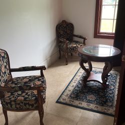 2 Chairs And Table