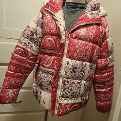 Pink & White Puffy Jacket 