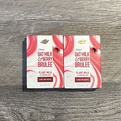 Dove Oat Milk & Berry Brulee Plant Based Cleansing Bar $4 Each 