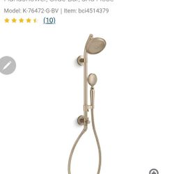 HydroRail-S 1.75 GPM Single Function Shower Head with MasterClean Technology - Included Handshower, Slide Bar, and Hose