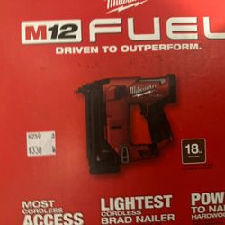 Milwaukee M12 - 18g Brad Nailer Tool Only Asking $250 (financing Available) 
