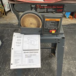 Belt And Disc Sander w Stand