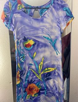 Vintage HULA MOON By JAMS WORLD HAWAII “Velvet Rose” Hawaiian Dress XS