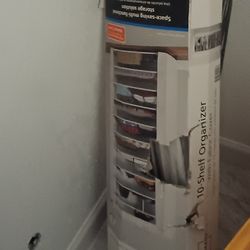 10 Shelf Organizer With Fabric Cover