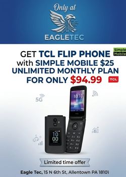 😍🤩NEW TCL FLIP PHONE WITH ONE MONTH OF SERVICE 😍🤩