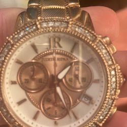 Judith Risks Gold Watch with Diamonds