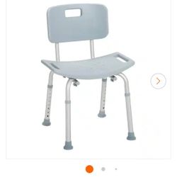 Gray Bathroom Safety Shower Tub Bench Chair With Back