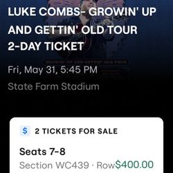 Luke Combs 2 Day Tickets 