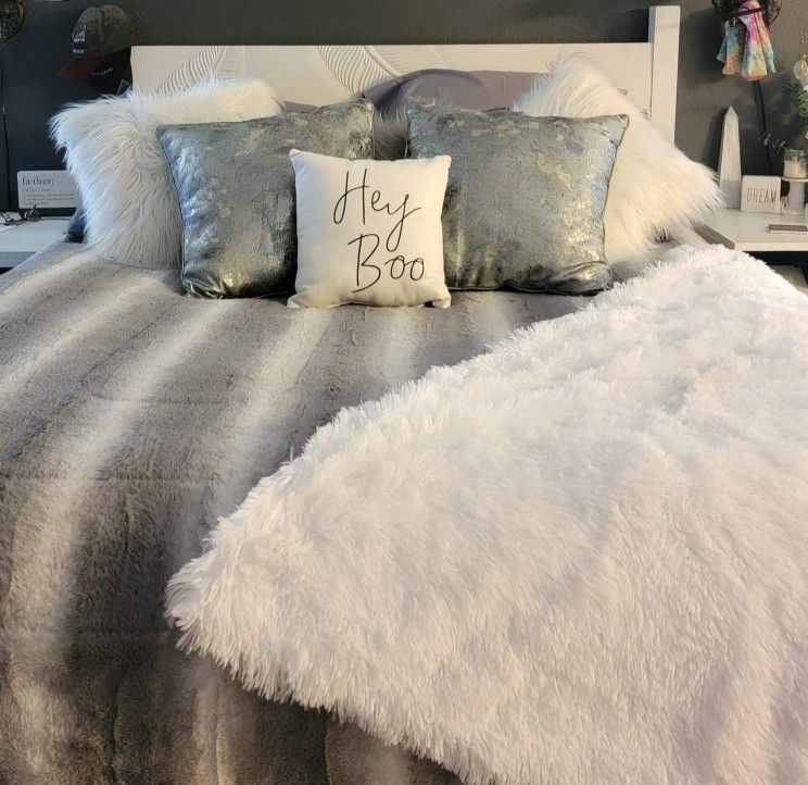 Memory Foam Queen Mattress, Box Spring And Bed Frame