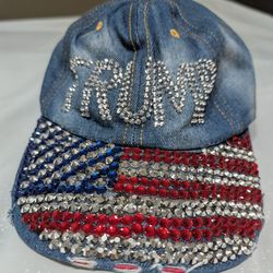 Bedazzled American Flag Cap, Hat
