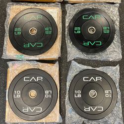 NEW 70 Pound 2” Olympic Bumper Plate Weight Set