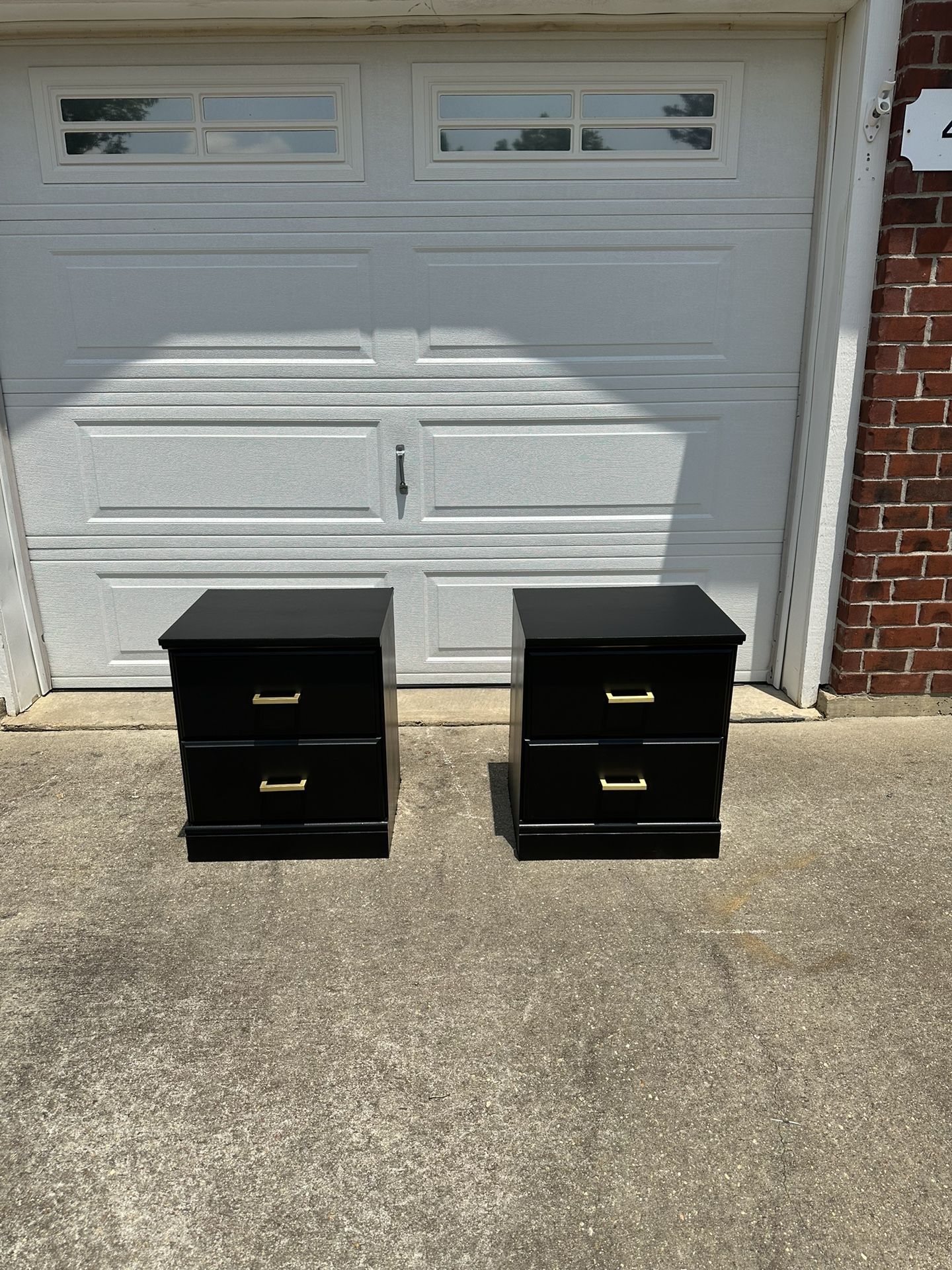 2x Black Nightstand 