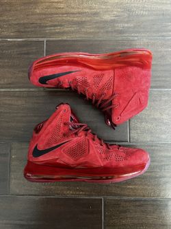 Red suede lebron 10 new arrivals