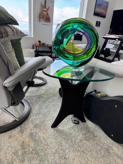 Glass side table
