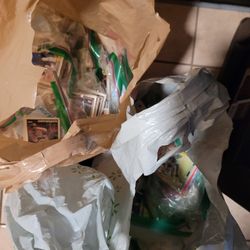 Vintage basketball and football cards