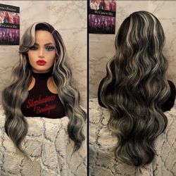 Human Hair Blended Lace Front Wig 