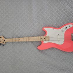 Squier Sonic Bronco Bass in Tahitian Coral