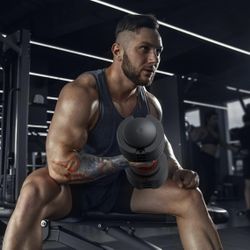 28-149 Adjustable Dumbbell 55LB 5 In 1 Single Dumbbell for Multiweight Options with Anti-Slip Metal Handle