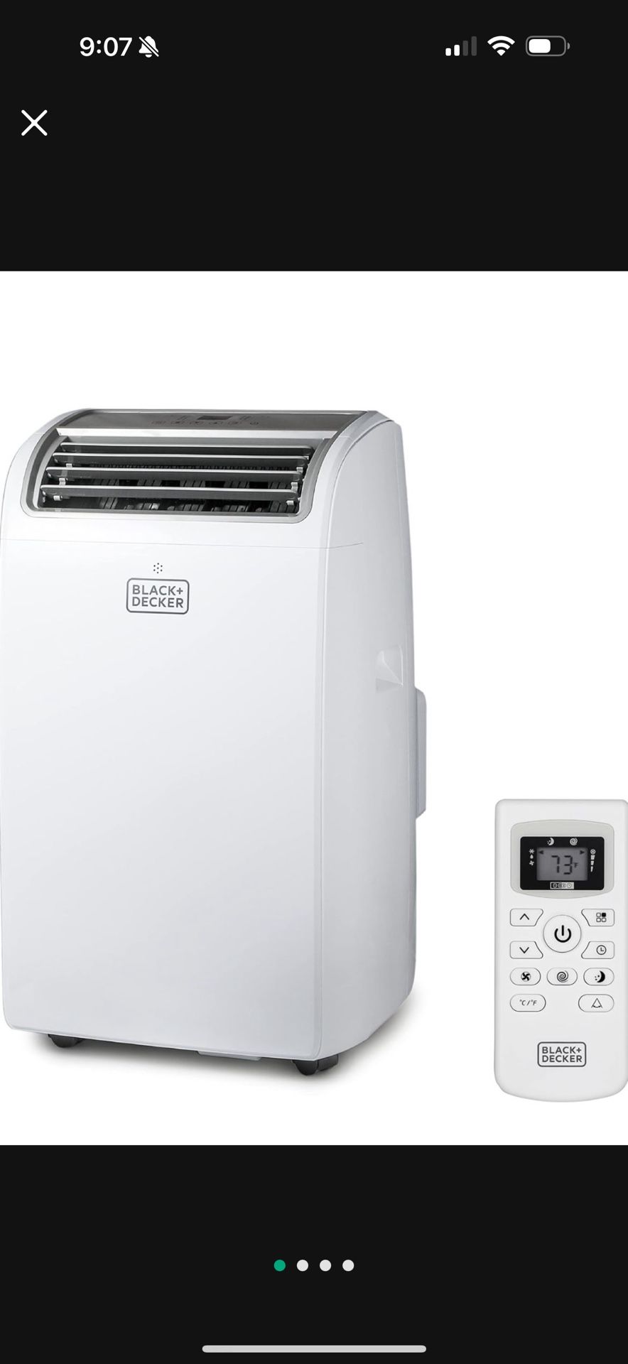 BLACK+DECKER BPACT12WT Large Spaces Portable Air Conditioner