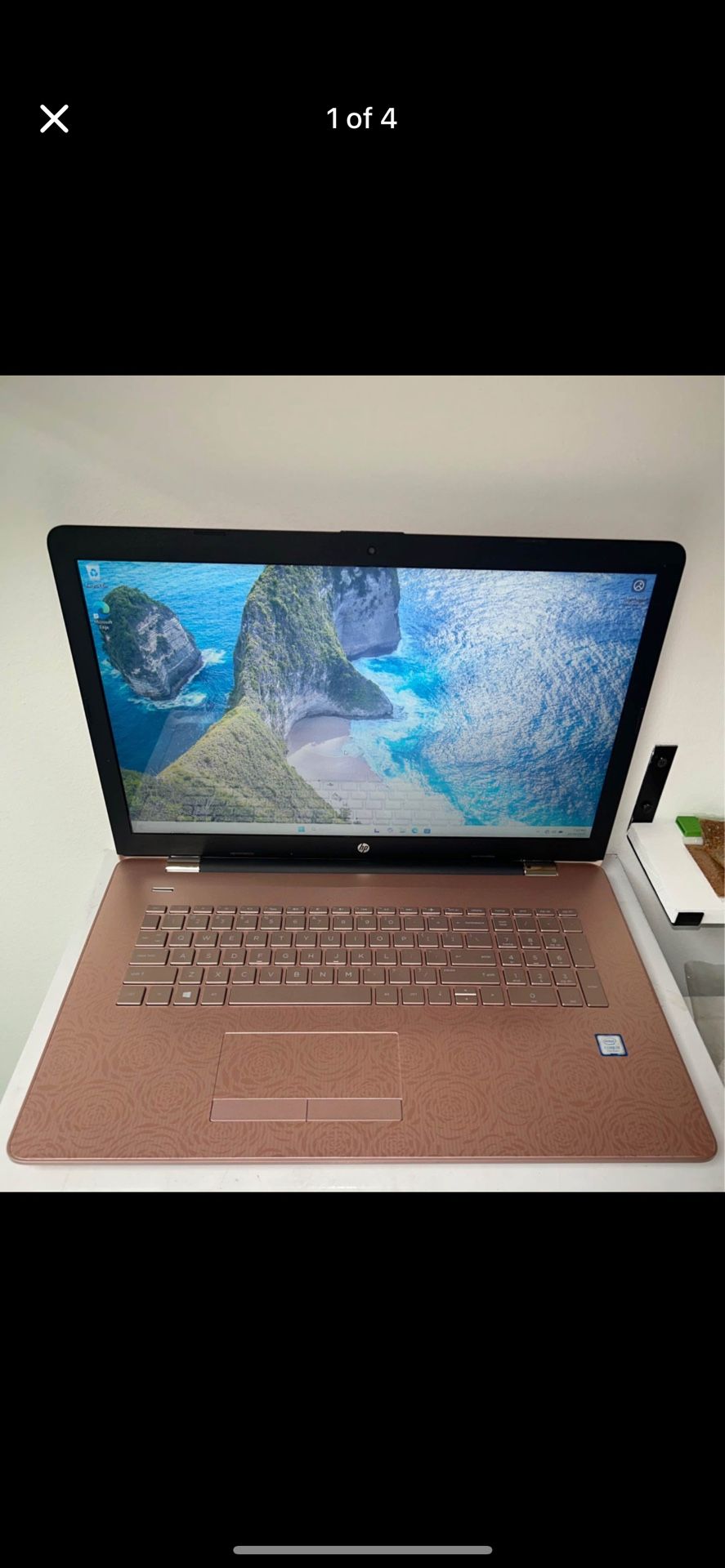 17” HP Touch Screen Rose Gold Laptop Computer