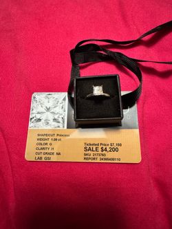 1ct lab diamond in white gold