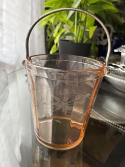 Vintage Pink Ice Bucket