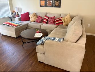 Sectional sofa with set of 3 tables
