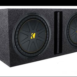 Dual 12" Kicker Comp Subwoofer in Enclosed Box