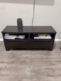 Dark Brown TV Stand with Storage