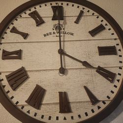 Round Clock And Scripture framed Wall Art 