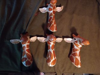 Paper Mache Giraffe Heads