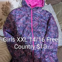 Girls Coat Size 14/16 Made By Free Country 