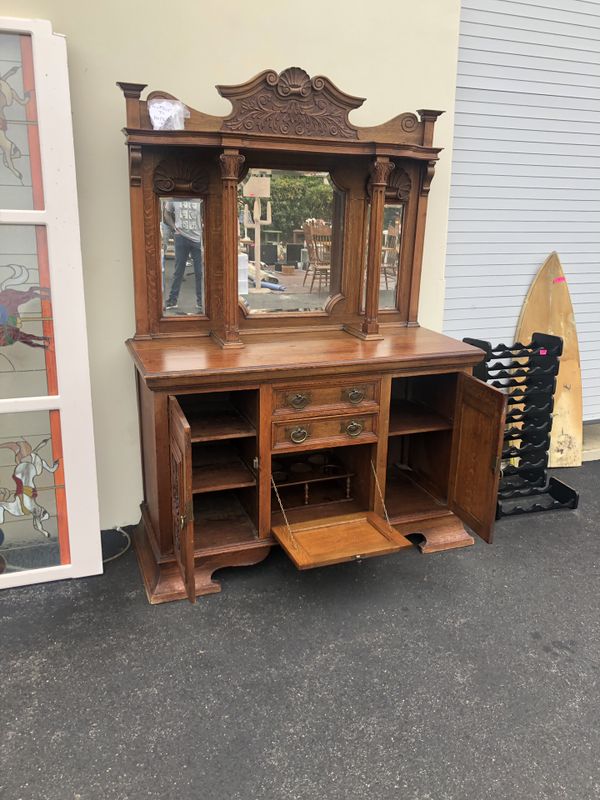 Antique Oak Hutch for Sale in Ventura, CA OfferUp