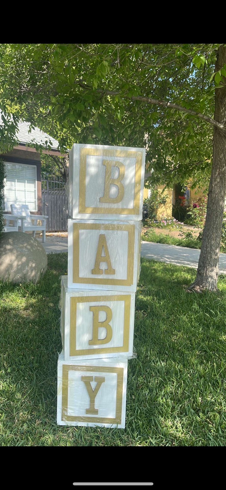 Baby Block baby shower decorations, baby shower decor, baby blocks, wooden