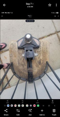 Trailer Hitch Ball Mount with Wood Base