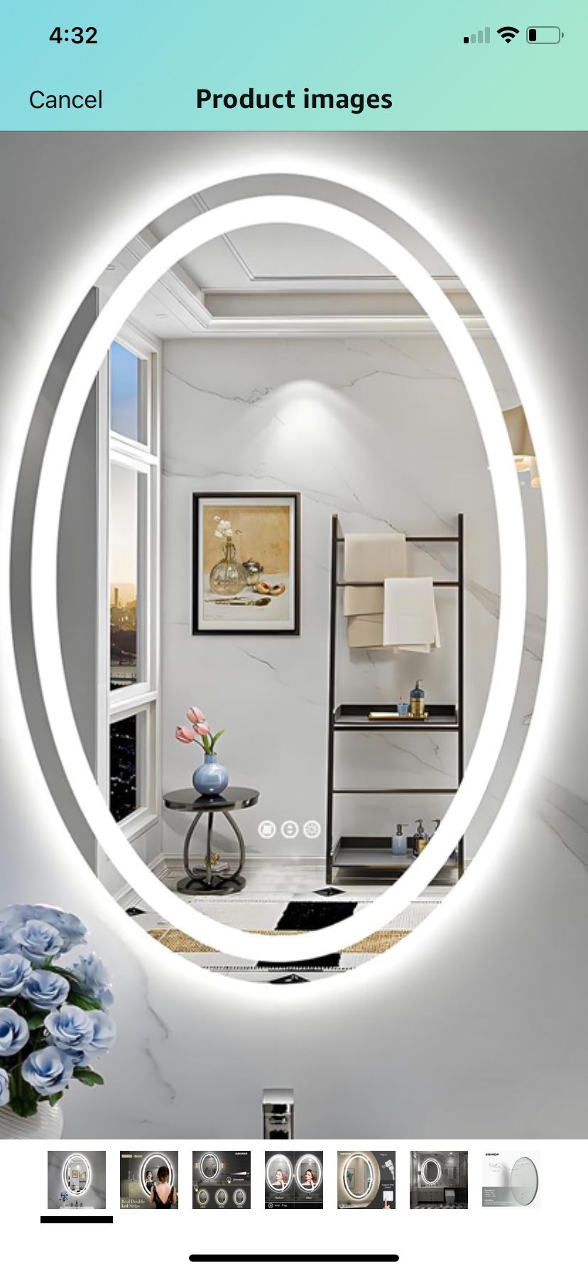 New Oval LED Mirror 24x36 With Back Light