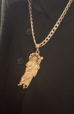 Cadena y dije san judas oro lamidado buena calidad $55