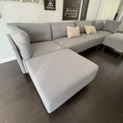 6PC GREY MODULAR SECTIONAL PICK UP TODAY 