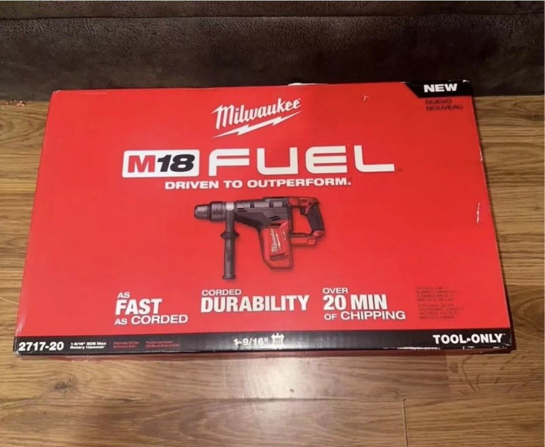 Milwaukee 2717-20 M18 FUEL 18V 1-9/16-Inch SDS-Max Rotary Hammer - Bare Tool New
